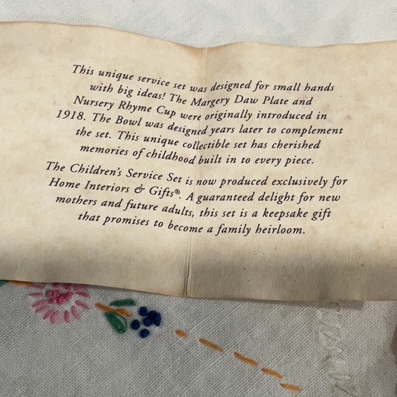 Home Interiors vintage Margery Daw nursery rhyme 2 piece set - Picture 9 of 9